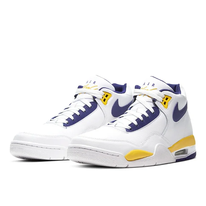 Кроссовки Nike Flight Legacy Lakers White/University Gold/Regency Purple