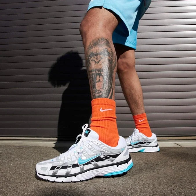 Кроссовки мужские Nike P-6000 White/Metallic Silver/Black/Dusty Cactus
