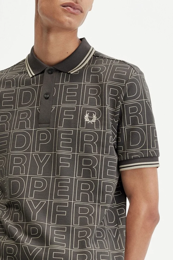Рубашка поло мужская Fred Perry Spellout Graphic Fred Perry Shirt