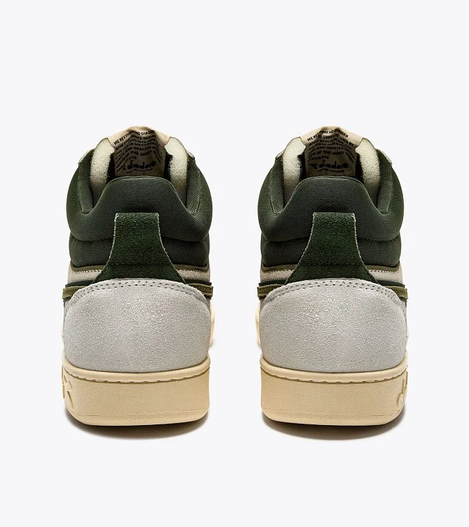 Кроссовки мужские Diadora Magic Basket Demi Cut Suede Leather White/Kombu Green