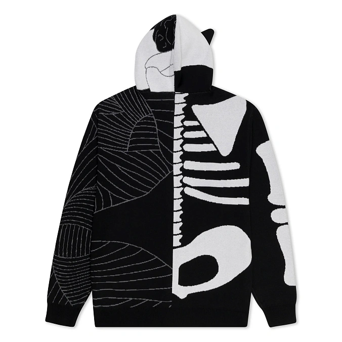 Свитер RIPNDIP Skelly Nerm Knit Hoodie Black/White