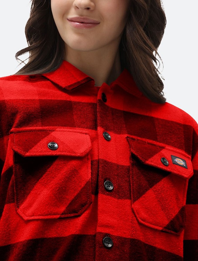 Рубашка женская Dickies New Sacramento Shirt Red
