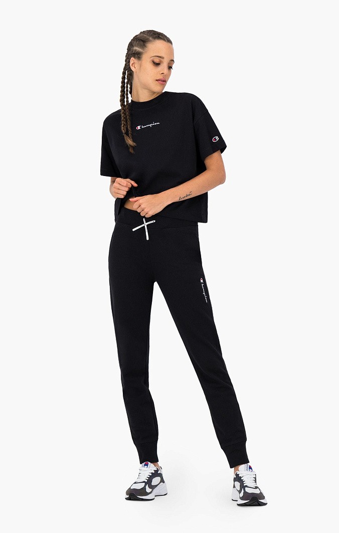 Штаны женские Champion Satin Stitch Script Logo Fleece Joggers